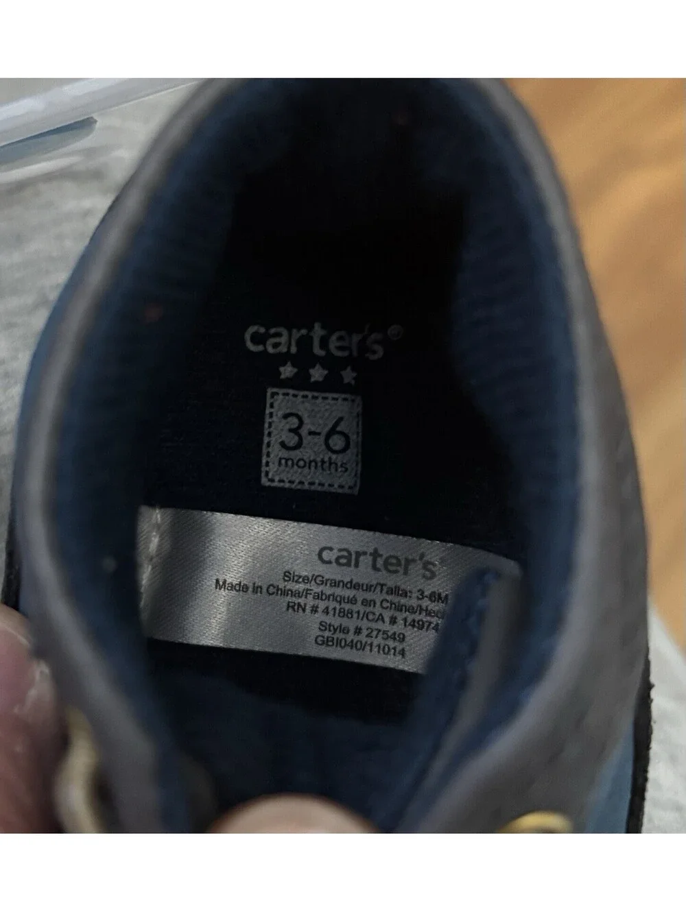 Carters boys shoes 3-6 months baby